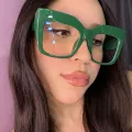 Gayle - Square Green Glasses for Women