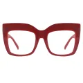 Gayle - Square Red Glasses for Women