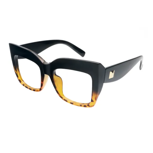 square black-tortoiseshell eyeglasses