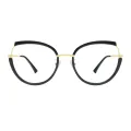 Valery - Round Black Glasses for Women