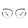 Valery - Round Brown-Black Glasses for Women