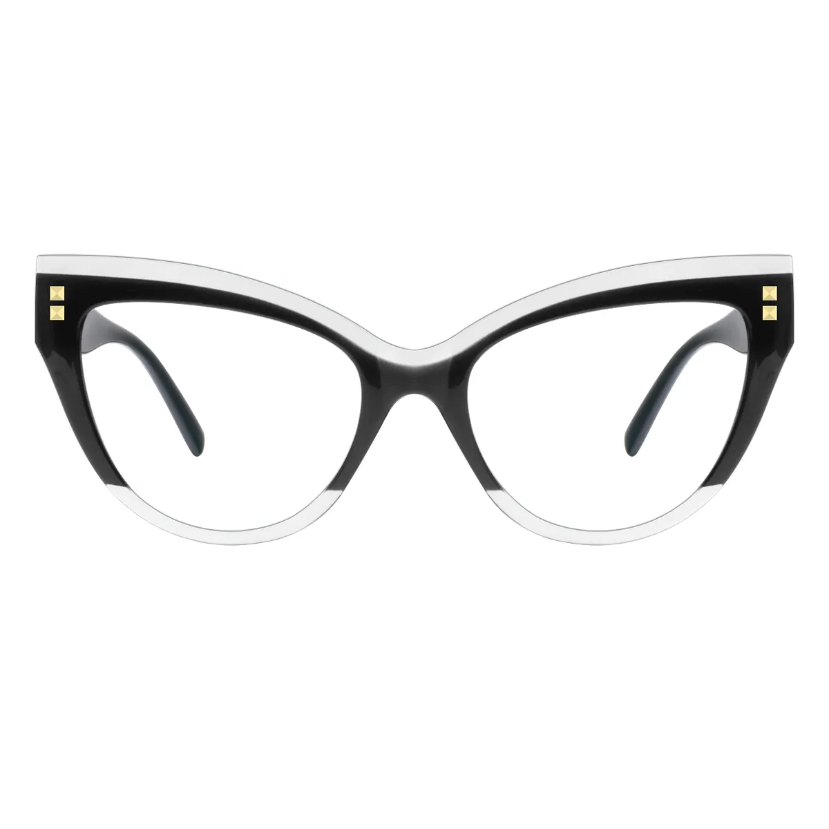 Fashion Cat-eye Black-White  Eyeglasses for Women