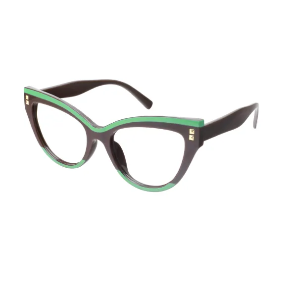cat-eye red-green eyeglasses