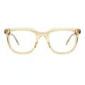 Rouse - Square Translucent-Yellow Glasses for Men & Women