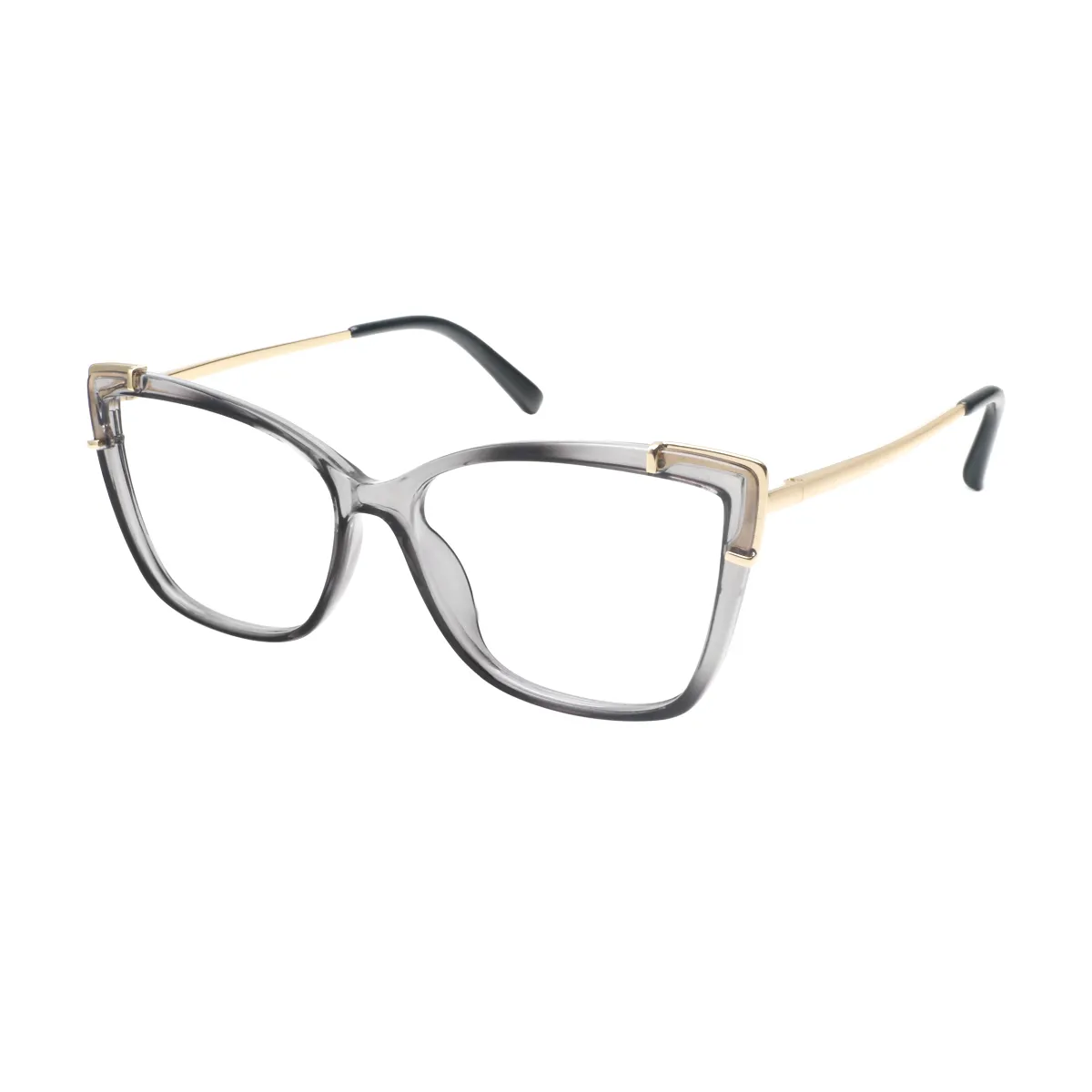 Jayne - Cat-eye Gray Glasses for Women - EFE