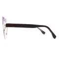 Hubris - Cat-eye Brown-Purple Glasses for Women
