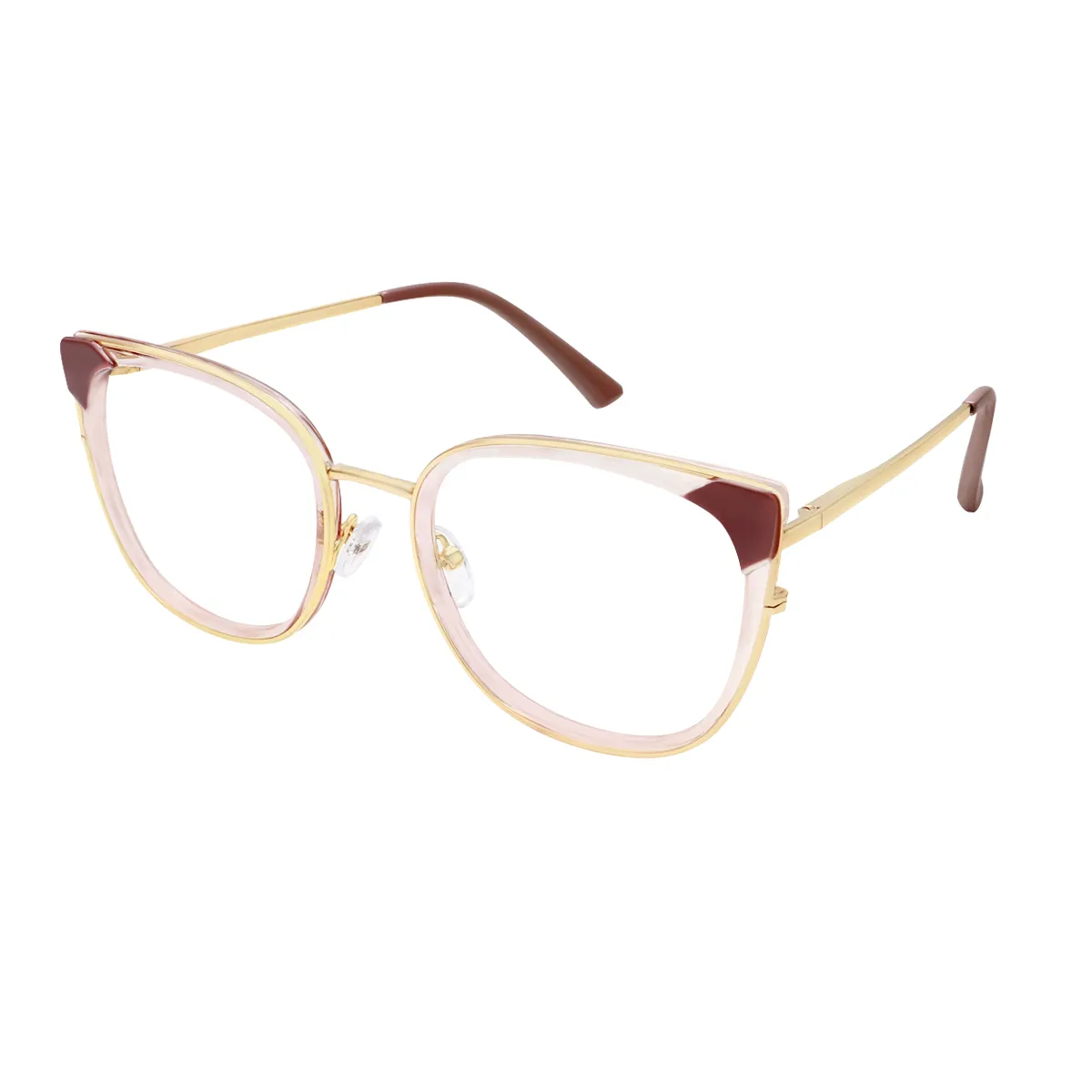 Grace - Square Pink Glasses for Women