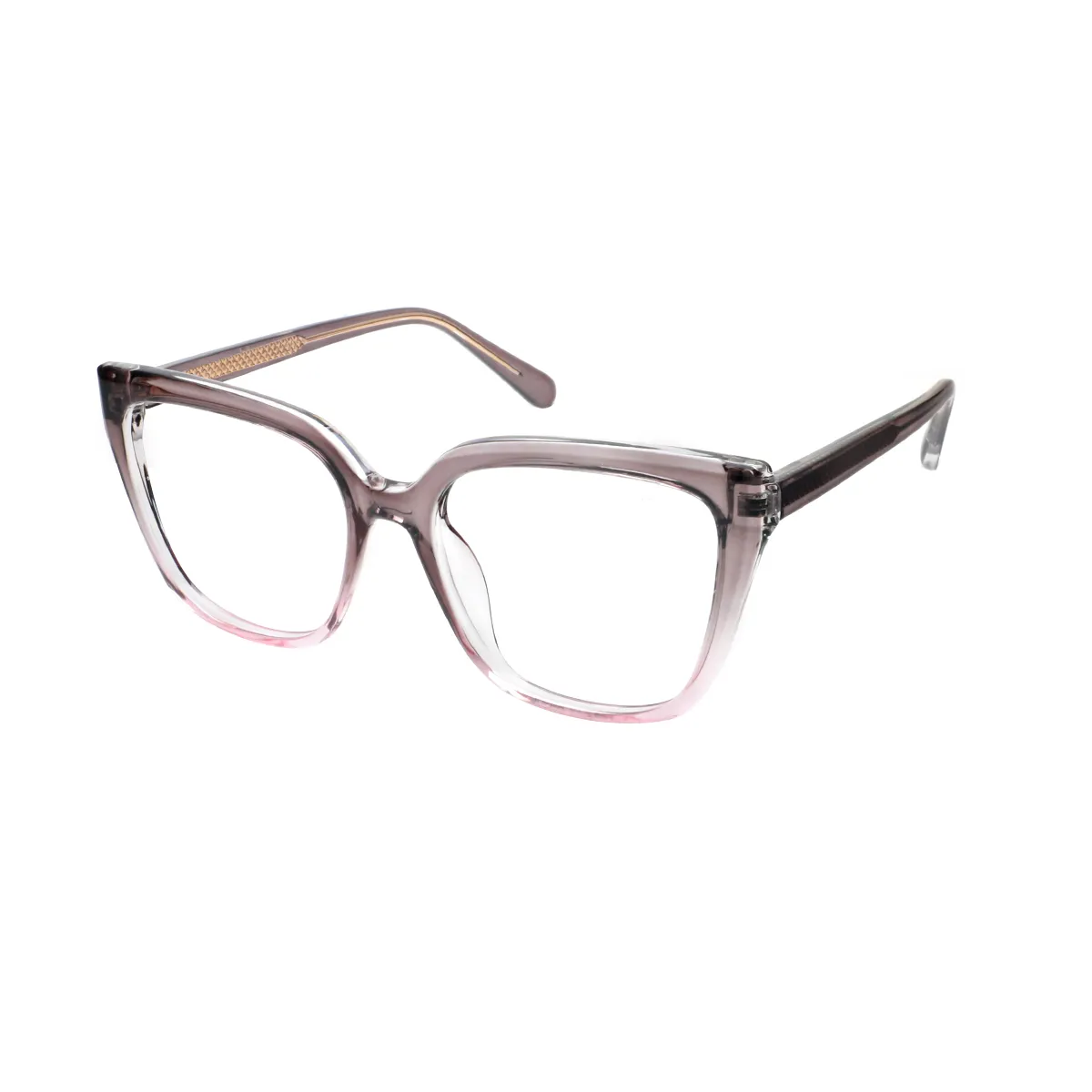 Bettina - Square Gray-Pink Glasses for Women