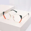 Atlee - Geometric Black-Red Glasses for Women