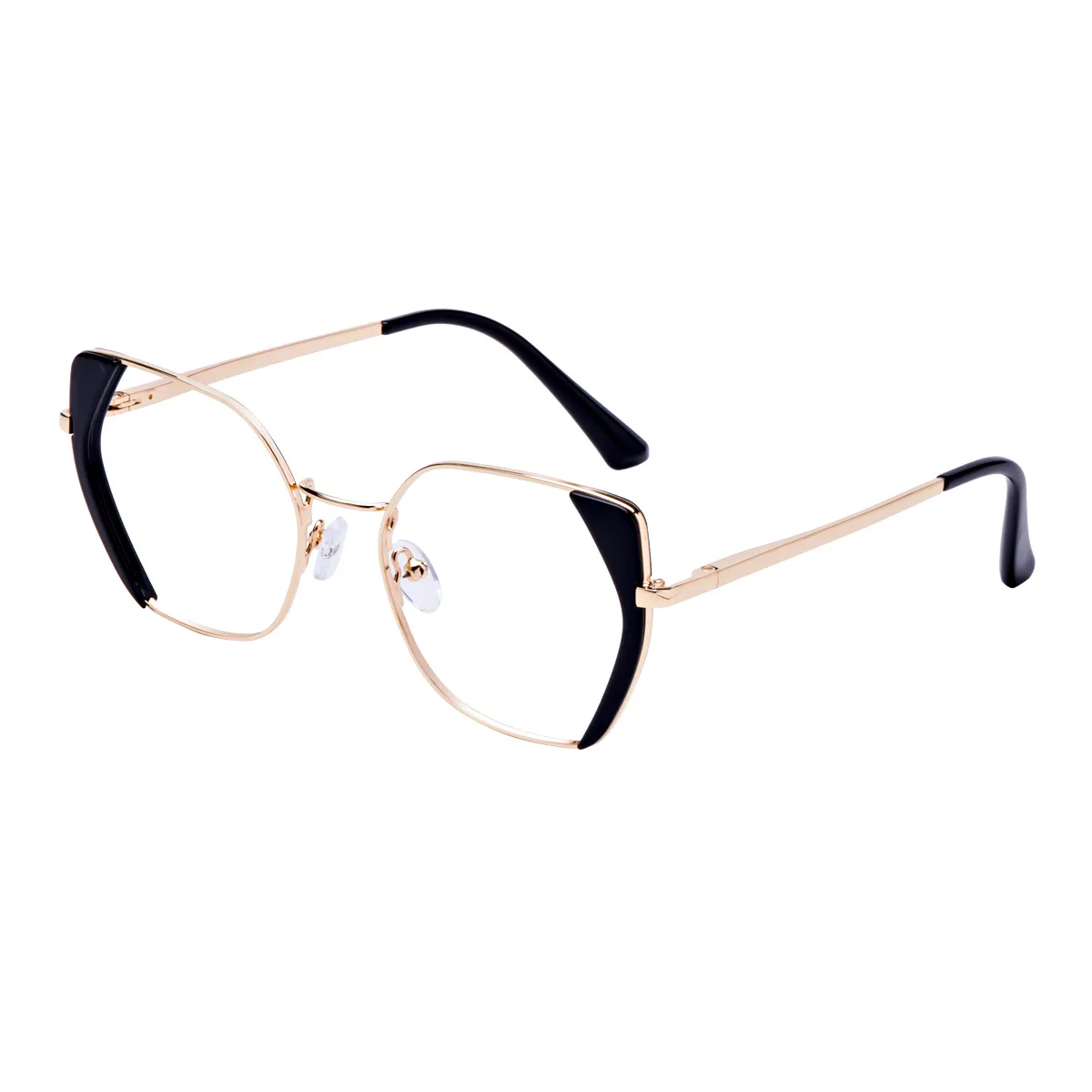 Fashion Geometric Demi-Wine Eyeglasses for Women & Men