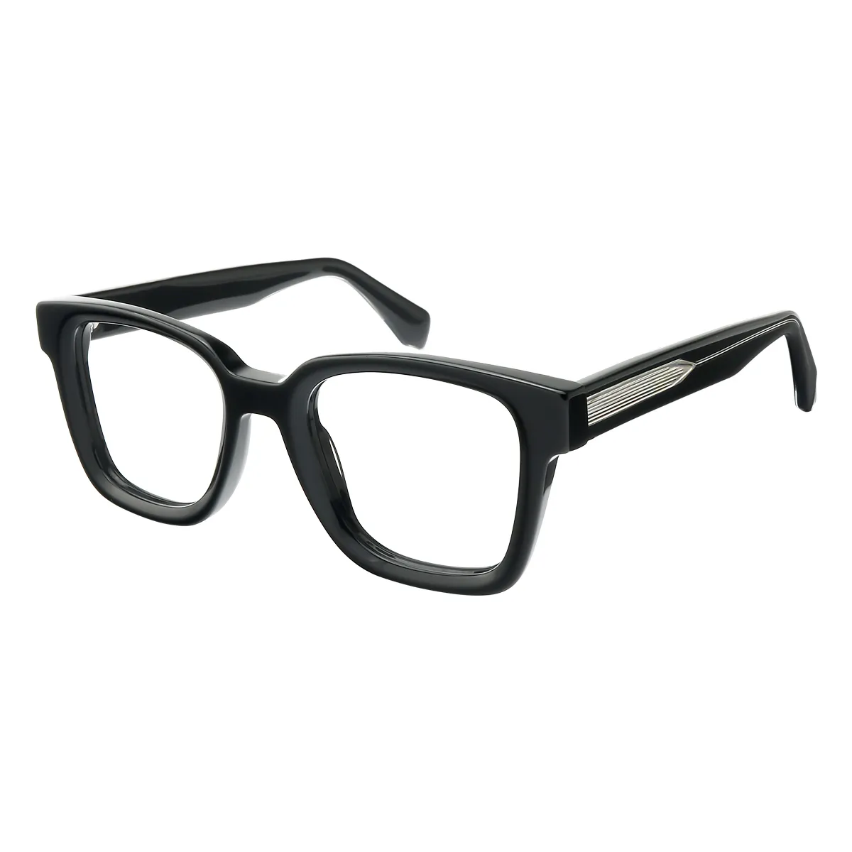 Vinyl - Square Black Glasses for Men & Women