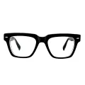 Harlowe - Square Black-Transparent Glasses for Men & Women