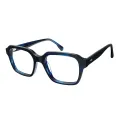 Hollie - Square Blue Glasses for Men & Women