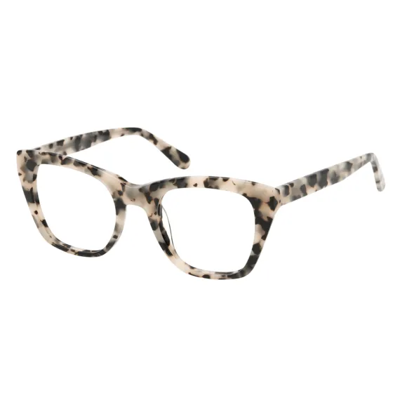 square tortoiseshell-cream eyeglasses