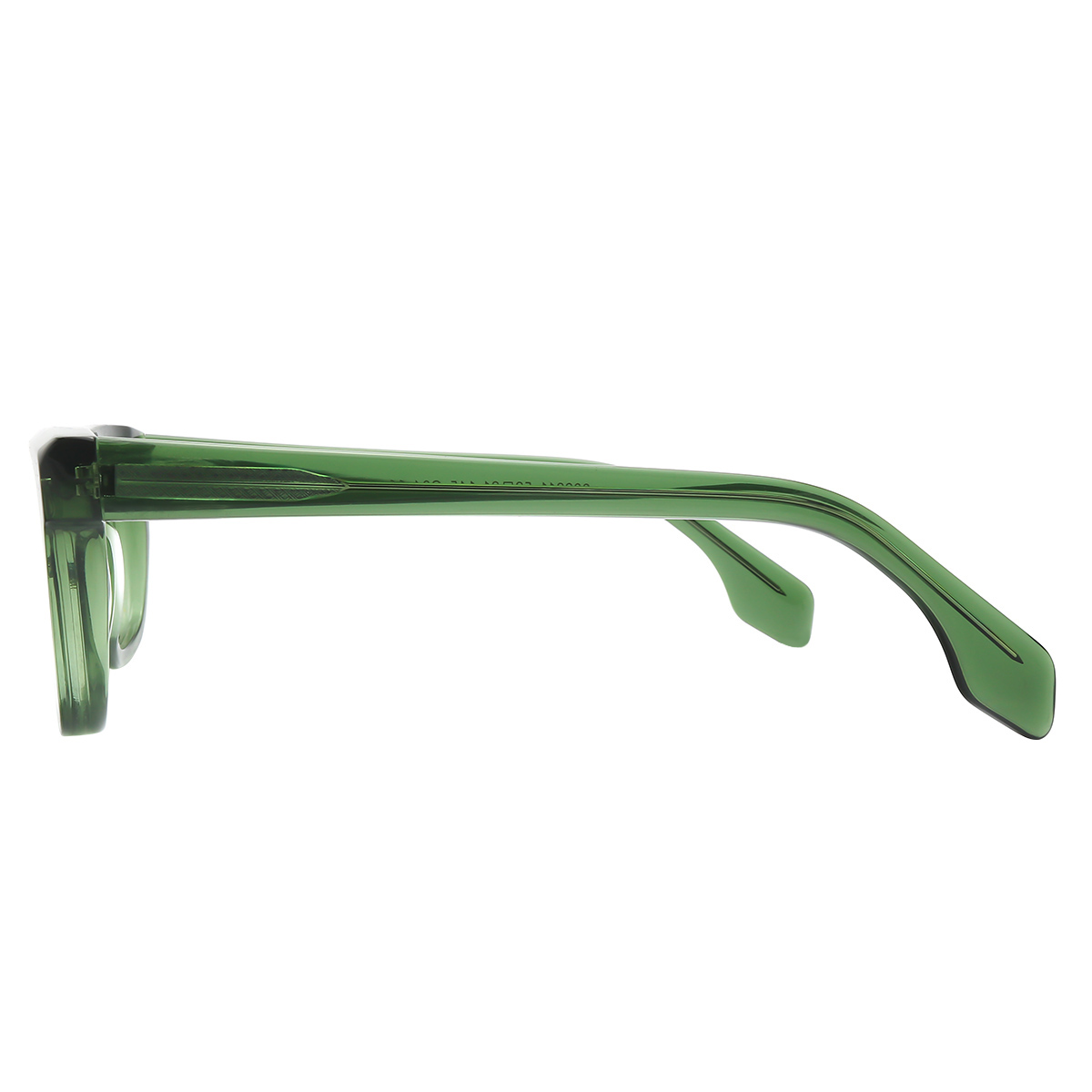 Pacific Rectangle Transparent Green Glasses for Men Women EFE