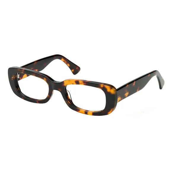 rectangle tortoiseshell eyeglasses