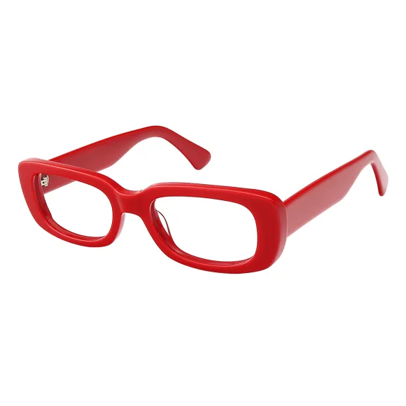 rectangle red eyeglasses