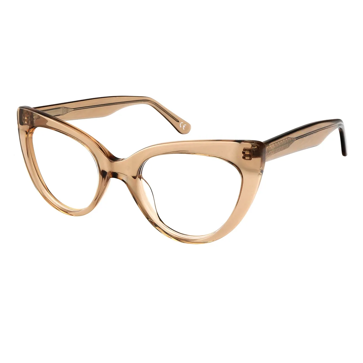 Hepburn - Cat-eye Brown Glasses for Women - EFE