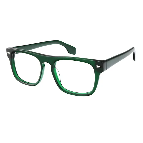 rectangle green eyeglasses