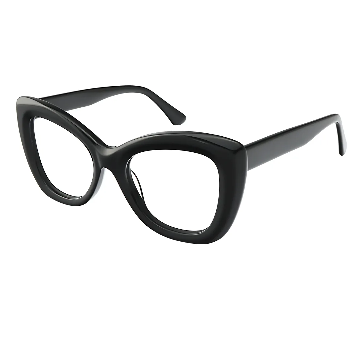 Mode - Cat-eye Black Glasses for Women
