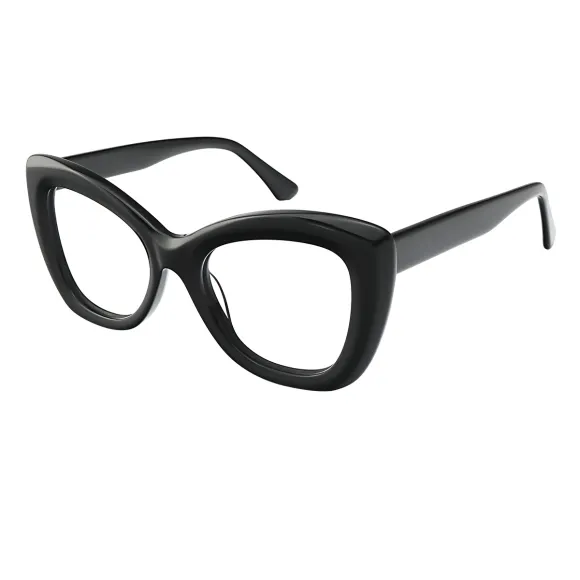 cat-eye black eyeglasses