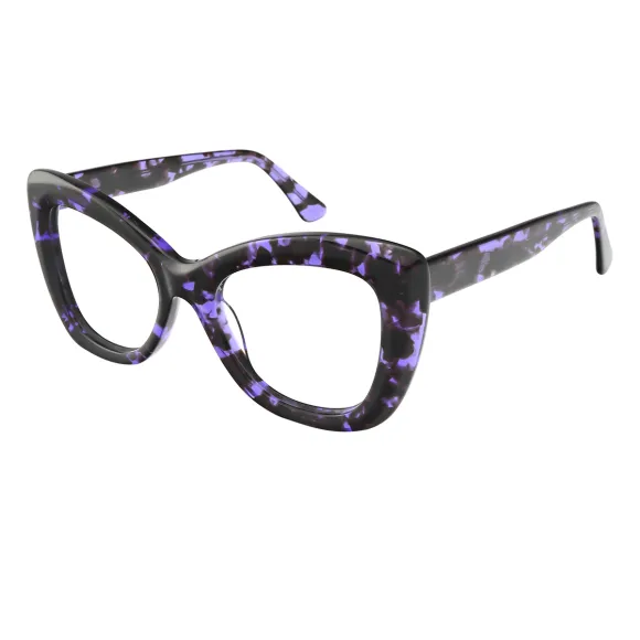 cat-eye purple-demi eyeglasses