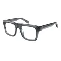 Pablo - Square Transparent Gray Glasses for Men & Women