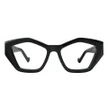 Hexed - Geometric Black Glasses for Women