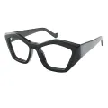Hexed - Geometric Black Glasses for Women