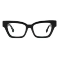 Alette - Square Black Glasses for Men & Women