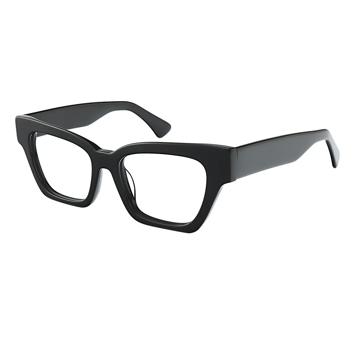 Alette - Square Black Glasses for Men & Women