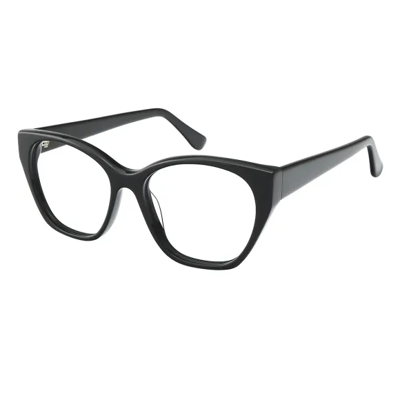 oval black eyeglasses