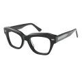 Myrtle - Square Black Glasses for Men & Women