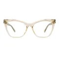 Dame - Cat-eye Cream-Transparent Glasses for Women