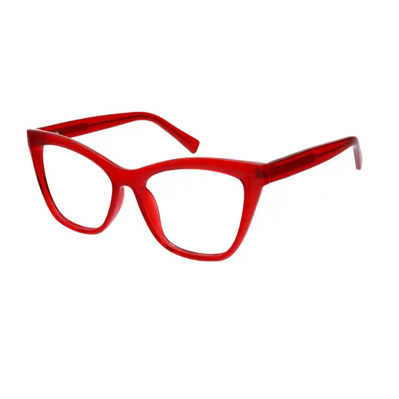 cat-eye red eyeglasses