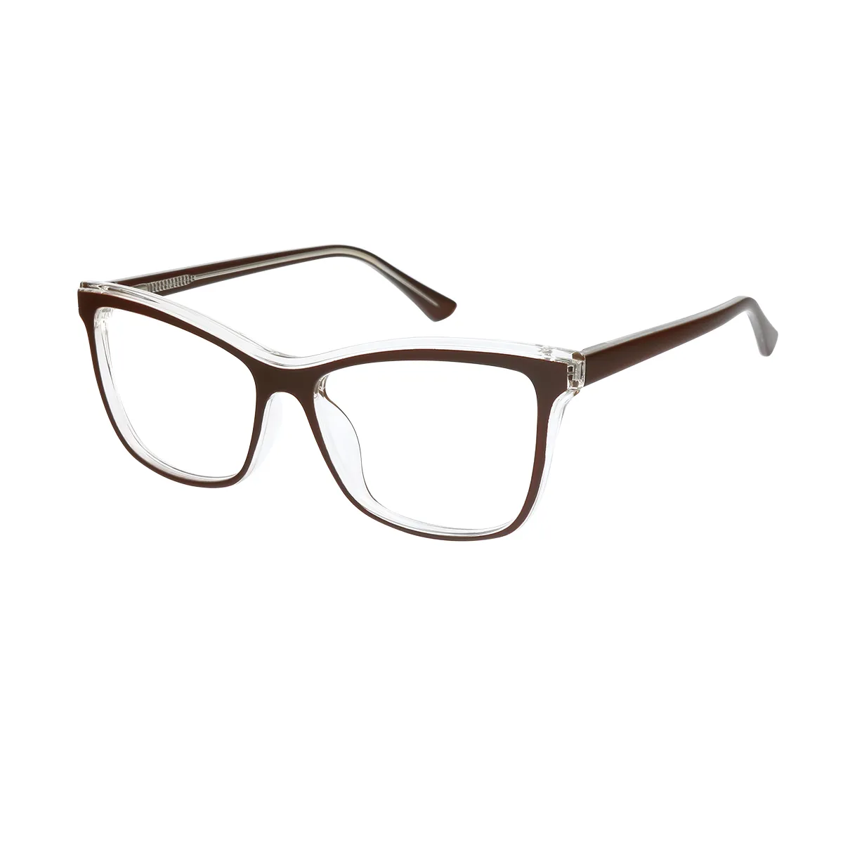 Resonance - Square Brown Glasses for Men & Women - EFE