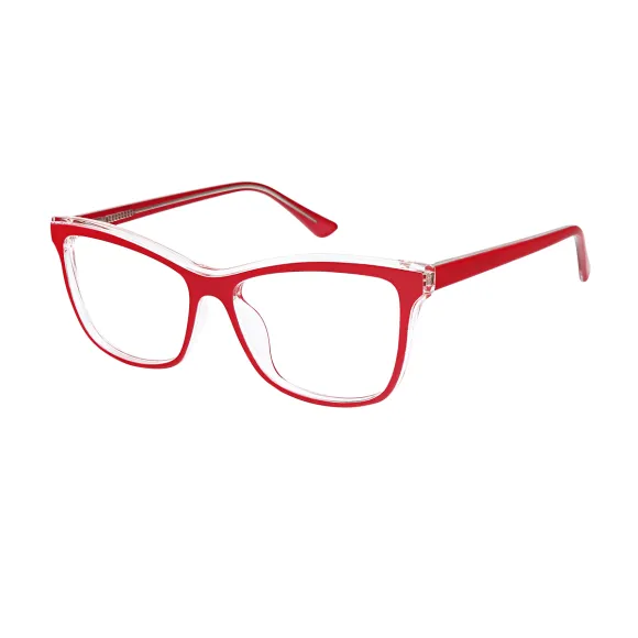 square black-transparent eyeglasses
