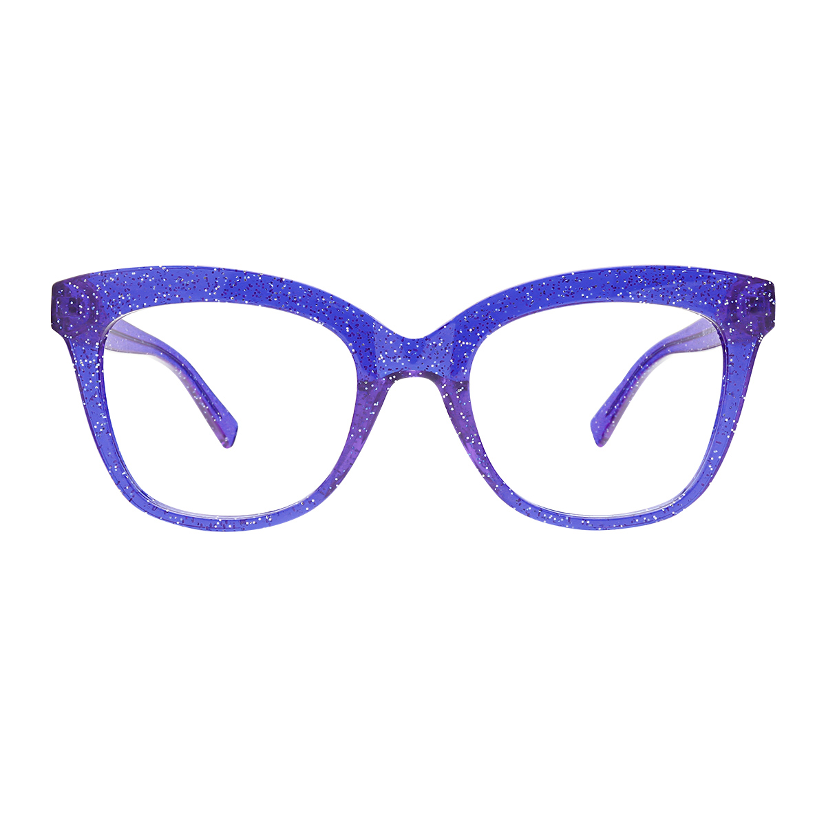 square transparent-sparkle eyeglasses