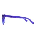 Blocks - Square Purple-Sparkle Glasses for Women