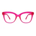 Blocks - Square Pink-Sparkle Glasses for Women