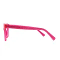 Blocks - Square Pink-Sparkle Glasses for Women