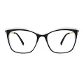 Ghent - Cat-eye Black-Transparent Glasses for Women