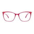 Ghent - Cat-eye Pink-Transparent Glasses for Women
