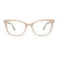 House - Cat-eye Cream Glasses for Women