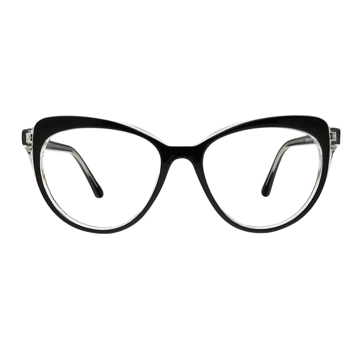 Fashion Cat-eye Black/Transparent  Eyeglasses for Women