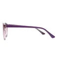 Strike - Cat-eye Purple/Transparent Glasses for Women