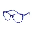 Strike - Cat-eye Blue/Transparent Glasses for Women