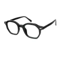 Finn - Geometric Black Glasses for Men & Women