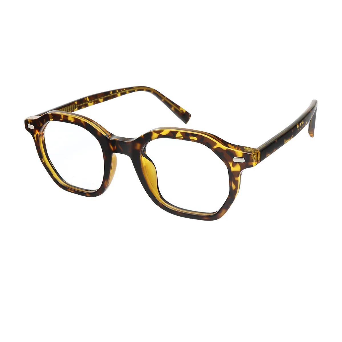 Finn - Geometric Tortoiseshell Glasses for Men & Women - EFE