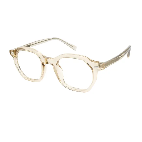geometric cream eyeglasses